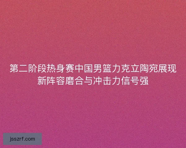 第二阶段热身赛中国男篮力克立陶宛展现新阵容磨合与冲击力信号强
